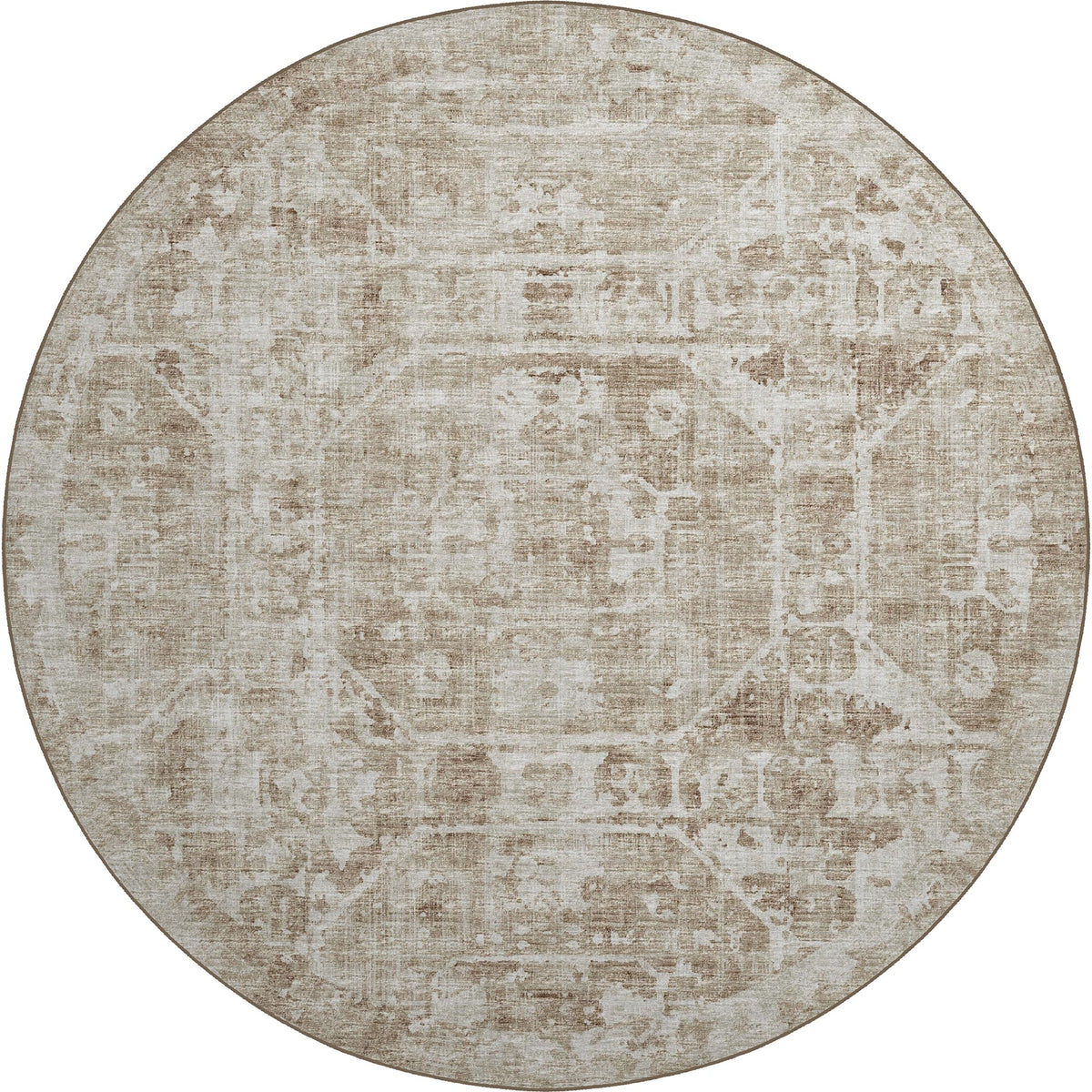 Aberdeen Ab2 Taupe 8' X 8' Round Rug