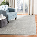 SAFAVIEH Evoke Collection 4 x 6 Silver / Ivory EVK270Z Shabby Chic Distressed Non-Shedding Living Room Bedroom Accent Rug