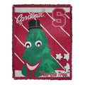 Officially Licensed Ncaa Stanford Cardinal ''Fullback'' Jacquard Baby Throw Blanket, 36'' X 46'', Multi Color