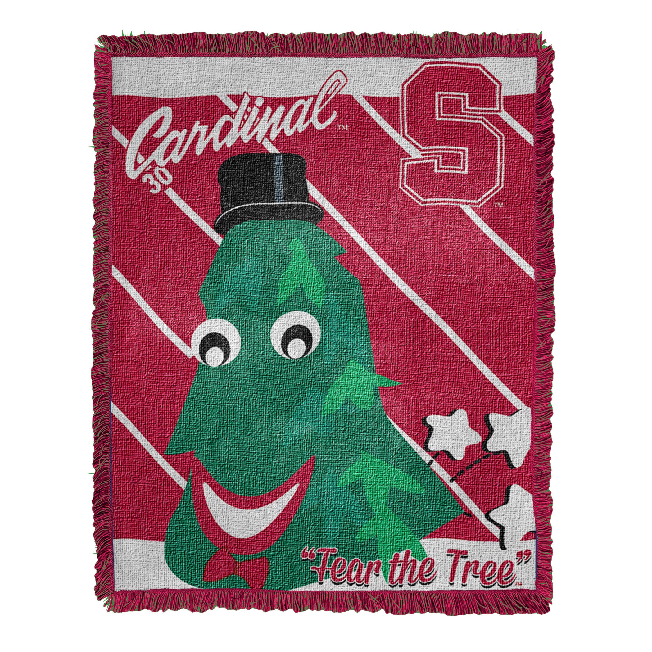 Officially Licensed Ncaa Stanford Cardinal ''Fullback'' Jacquard Baby Throw Blanket, 36'' X 46'', Multi Color