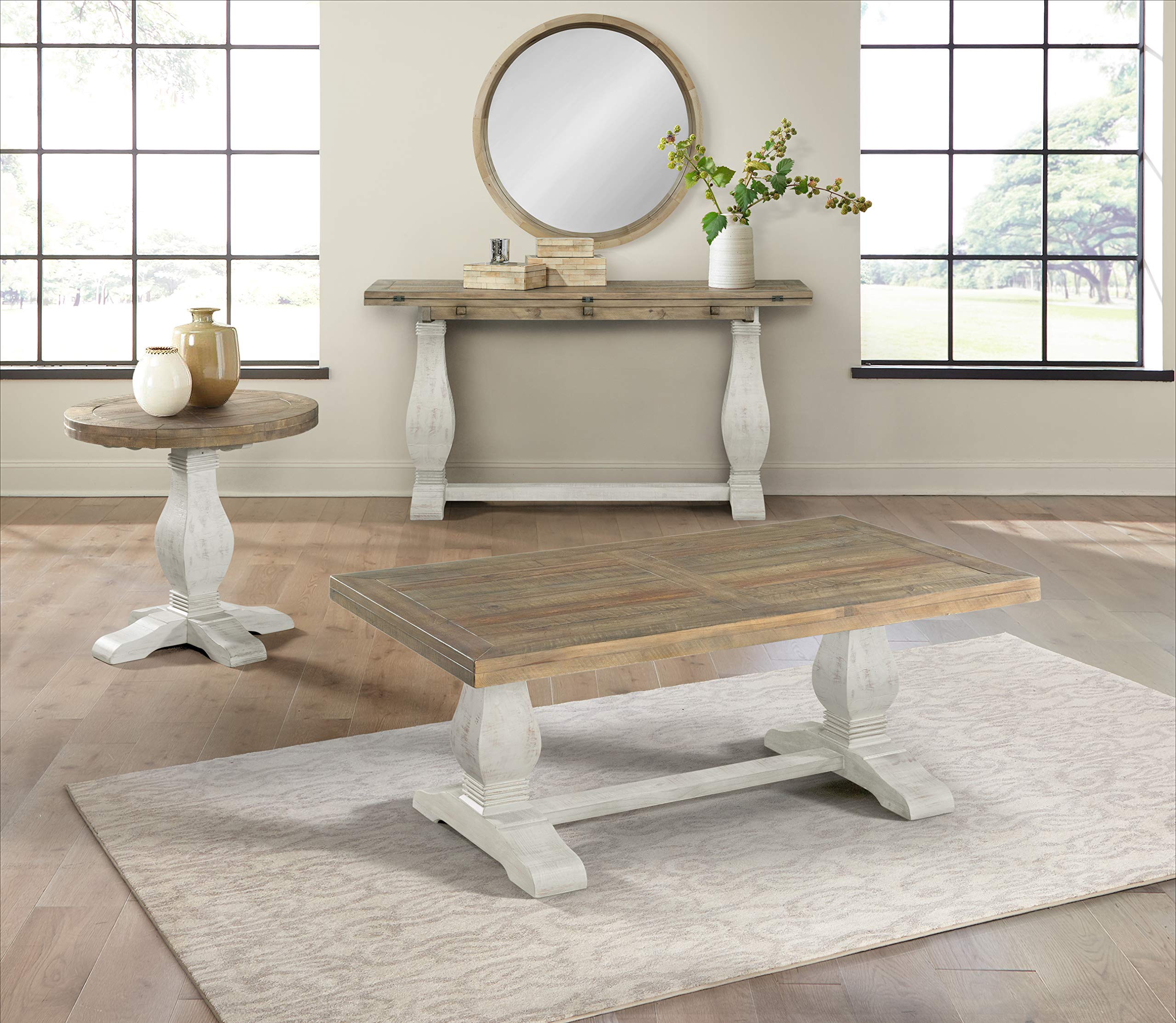 Martin Svensson Home Napa, Coffee Table, White Stain And Reclaimed Natural