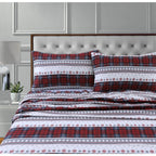 Tribeca Living Costsheetckdr Deep Pocket Sheet Set, Cal King, Comfy Stripe