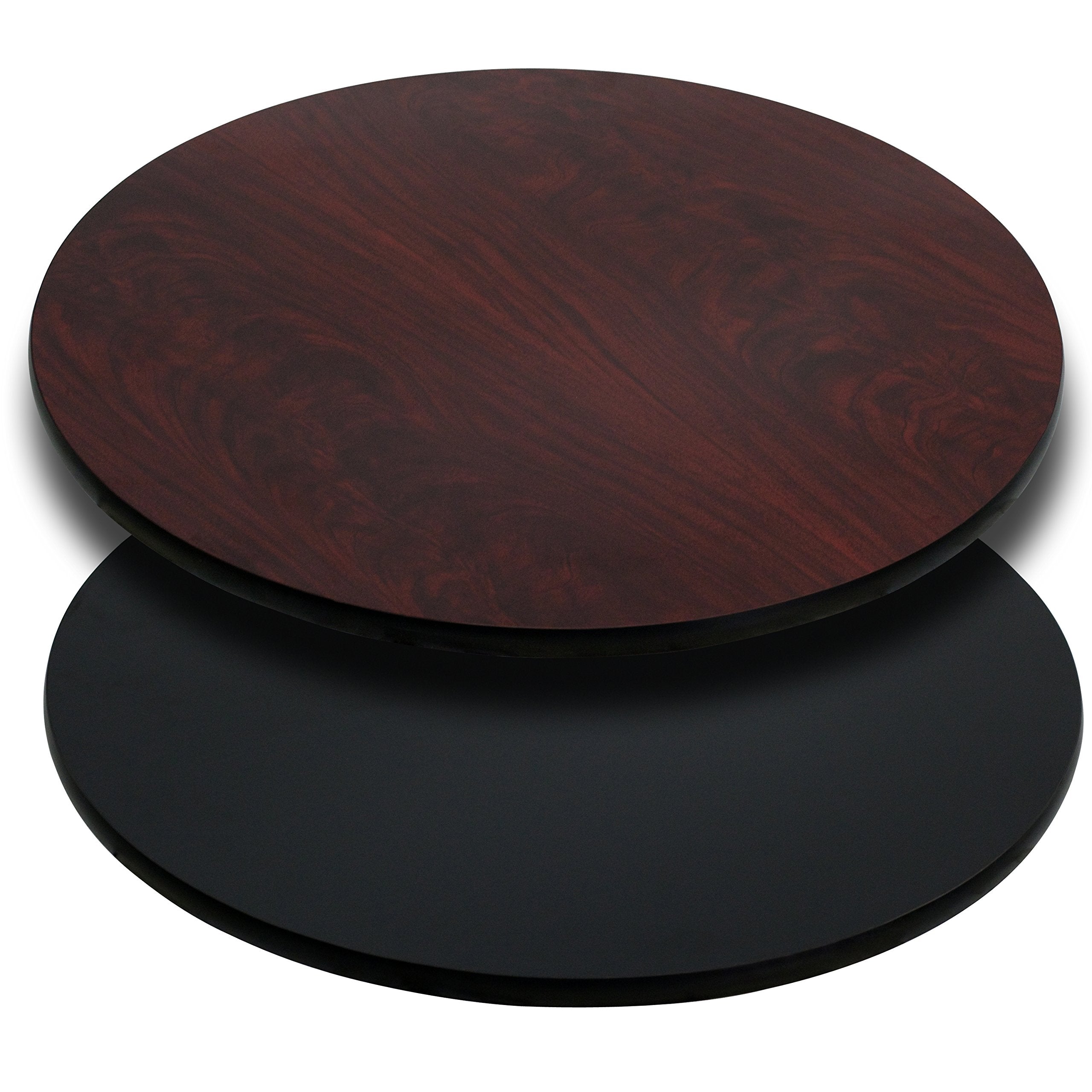 42 Round Table Top with Black or Mahogany Reversible Laminate Top