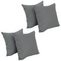 Blazing Needles Square Polyester Jacquard Throw Pillows, 17", Hazeltsb Domino 4 Count