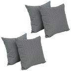 Blazing Needles Square Polyester Jacquard Throw Pillows, 17", Hazeltsb Domino 4 Count
