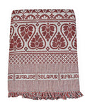 A K Textiles Solapur Chaddar Cotton Blanket, 5 X 7.5Ft, Red, Durable