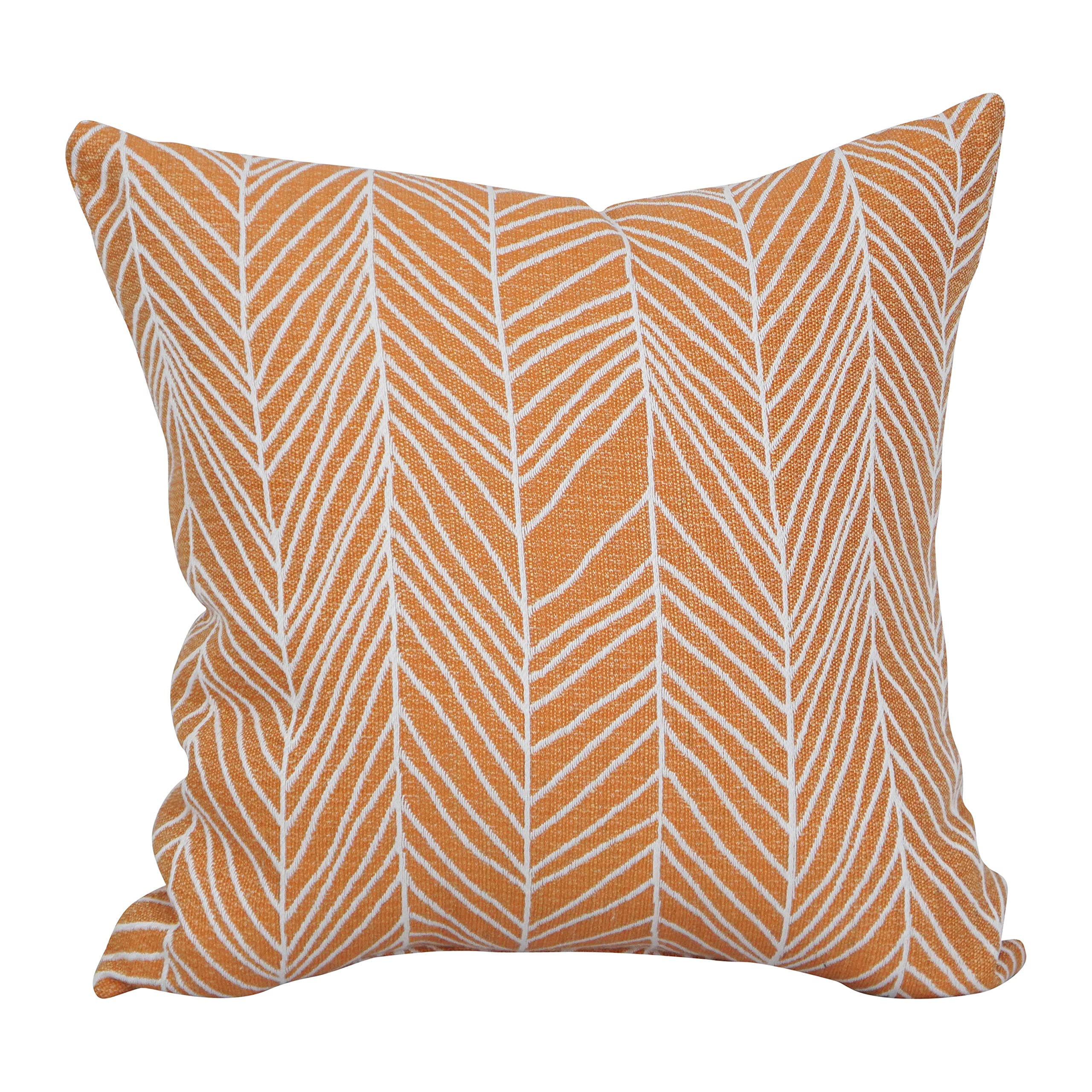 Blazing Needles Square Polyester Jacquard Throw Pillow, 17", Demeter Bitter