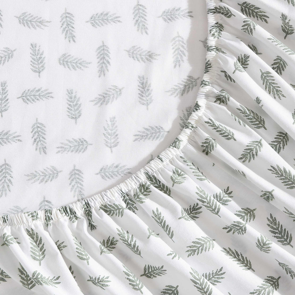 Eddie Bauer - King Sheets, Cotton Percale Bedding Set, Cool & Breathable Home Decor (Laurel Leaves, King)
