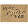 Aazzkang Brown Front Door Mat With Non Slip Rubber Backing Durable Welcome Mats For Entrance Easy To Clean Home Sweet Home Doorm