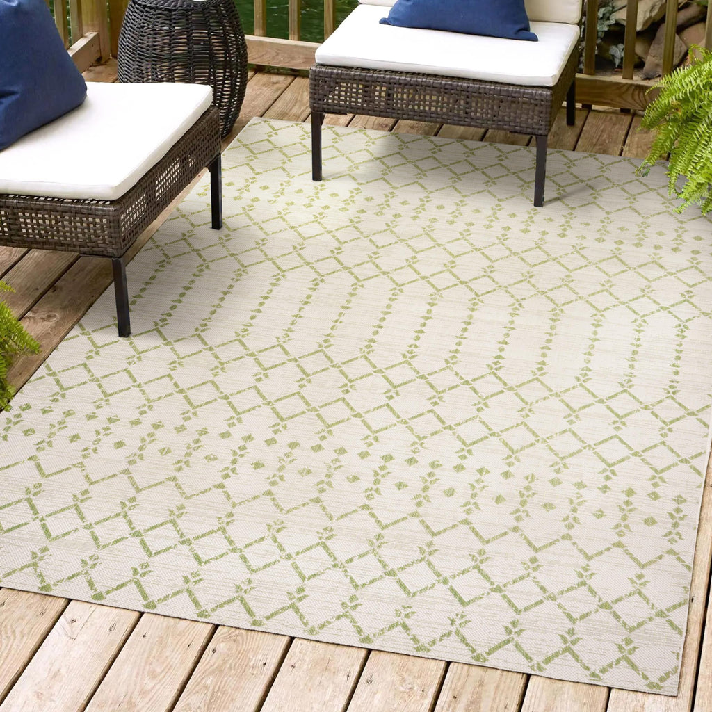 Jonathan Y Smb108M-8 Ourika Moroccan Geometric Textured Weave Indoor Outdoor Area-Rug, Bohemian Coastal Traditional Easy-Cleanin