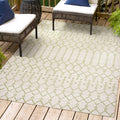 Jonathan Y Smb108M-8 Ourika Moroccan Geometric Textured Weave Indoor Outdoor Area-Rug, Bohemian Coastal Traditional Easy-Cleanin