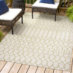Jonathan Y Smb108M-8 Ourika Moroccan Geometric Textured Weave Indoor Outdoor Area-Rug, Bohemian Coastal Traditional Easy-Cleanin