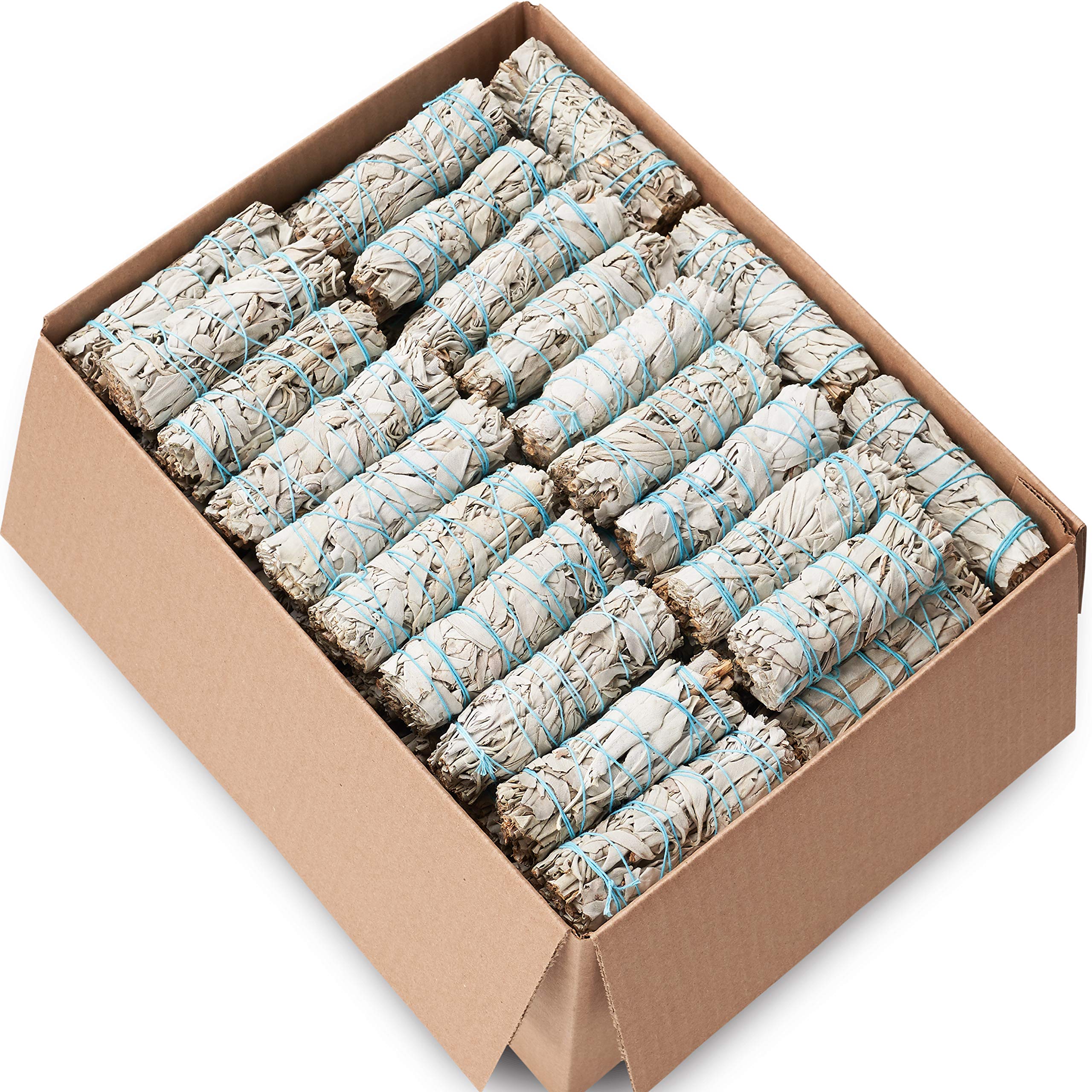 Handcrafted 4 Inch White Sage Sticks - Fresh, Natural California Sage Smudge Sticks with Instructions & Blessings - Wand Sage fo