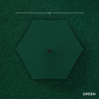 Best Choice Products 7.5Ft Heavy-Duty Round Outdoor Market Table Patio Umbrella W/Steel Pole, Push Button Tilt, Easy Crank Lift - Green