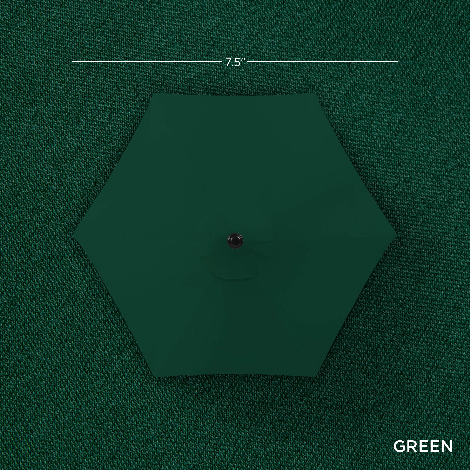 Best Choice Products 7.5Ft Heavy-Duty Round Outdoor Market Table Patio Umbrella W/Steel Pole, Push Button Tilt, Easy Crank Lift - Green
