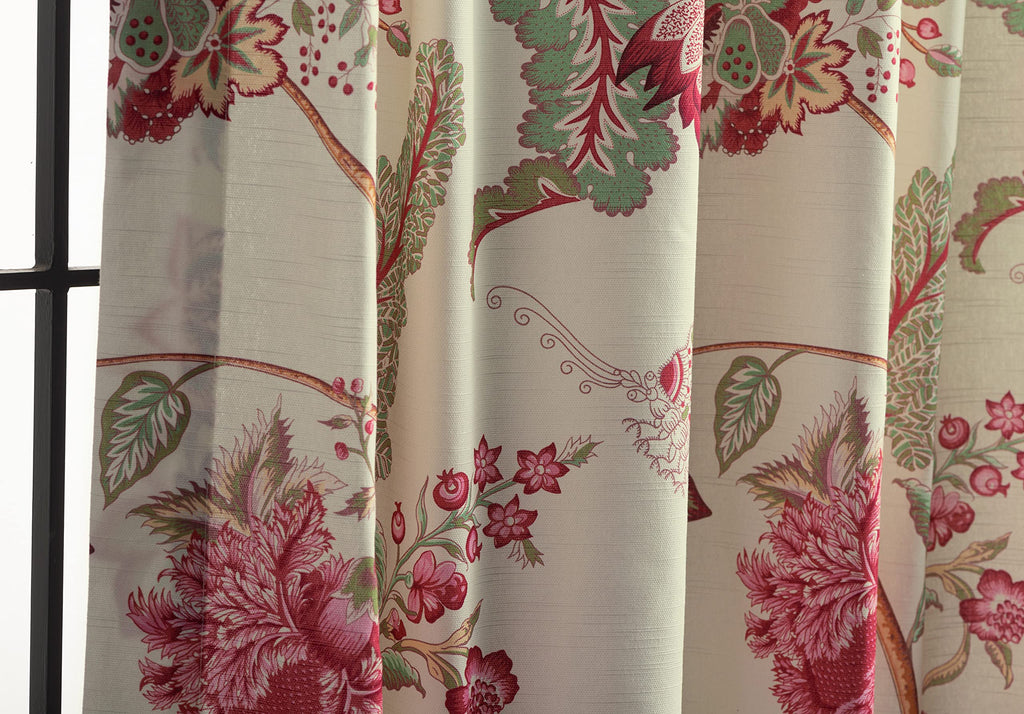 Maison D' Hermine Curtains 100% Cotton Curtain Two Panel Easy Hanging With A Rod Pocket & Loop For Farmhouse, Office & Living Ro