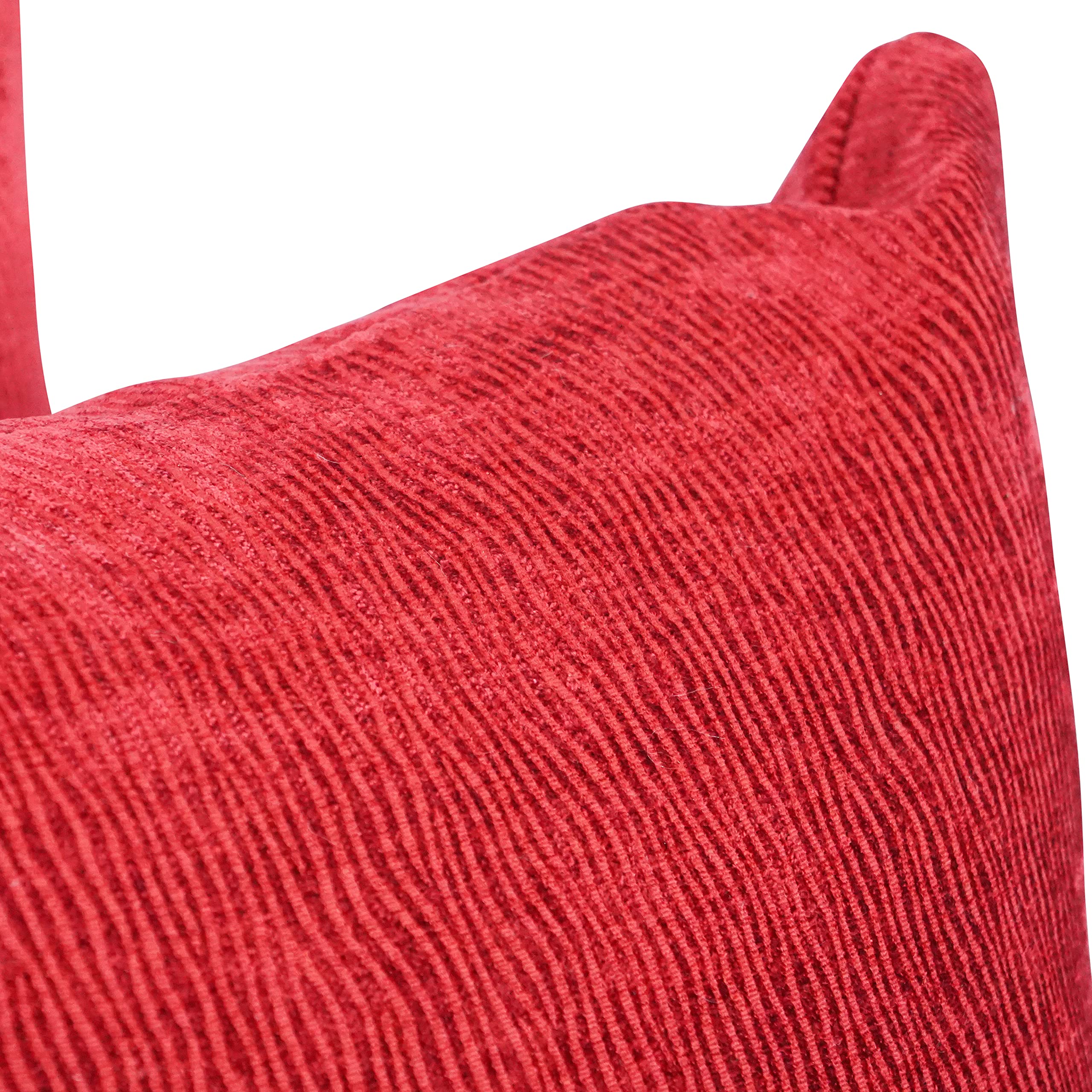 Blazing Needles Square Polyester Jacquard Throw Pillow, 17&quot;, Ashfield Claret