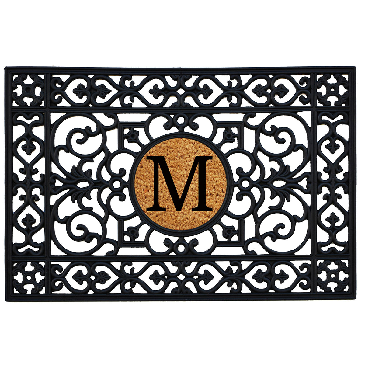 Calloway Mills 160012436M Rubber Monogram Insert Doormat, 2' X 3' (Letter M)