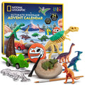 NATIONAL GEOGRAPHIC Dinosaur Advent Calendar 2024 - Christmas Countdown Calendar with 24 Dino Activities & Figures, Paint A Dino