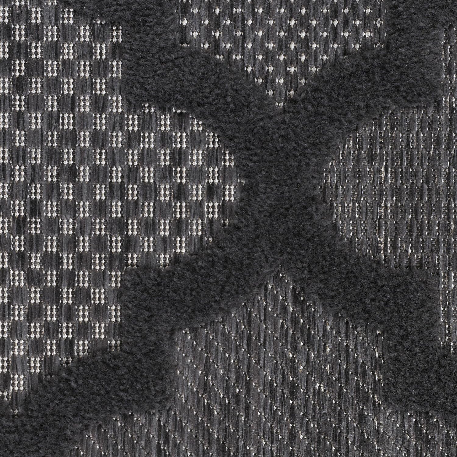Nourison Easy Care Indoor/Outdoor Charcoal Black 10' X Round Area Rug, Easy Cleaning, Non Shedding, Bed Room, Living Room, Dining Room, Backyard, Deck, Patio (10 Round)
