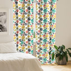 Ambesonne Dog Lover Curtains, Hand Drawn Paw Print Doodles Circular Pattern Drawing Style Animal, Window Treatments 2 Panel Set