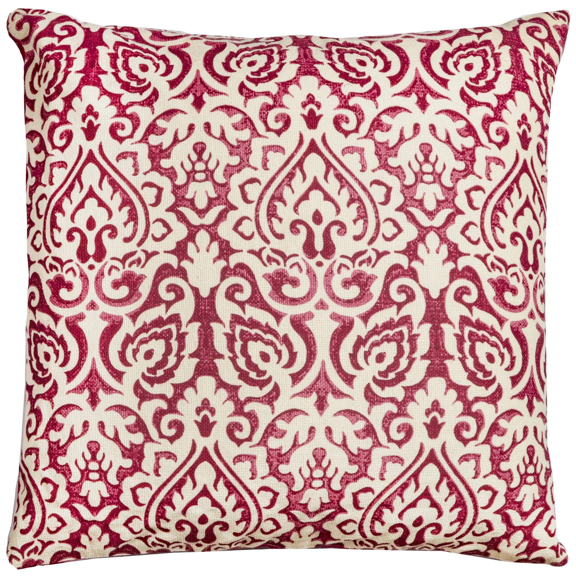 Rizzy Home | T10483 | Down Fill Decorative Pillow | 22&quot;x22&quot; Pink/Red/