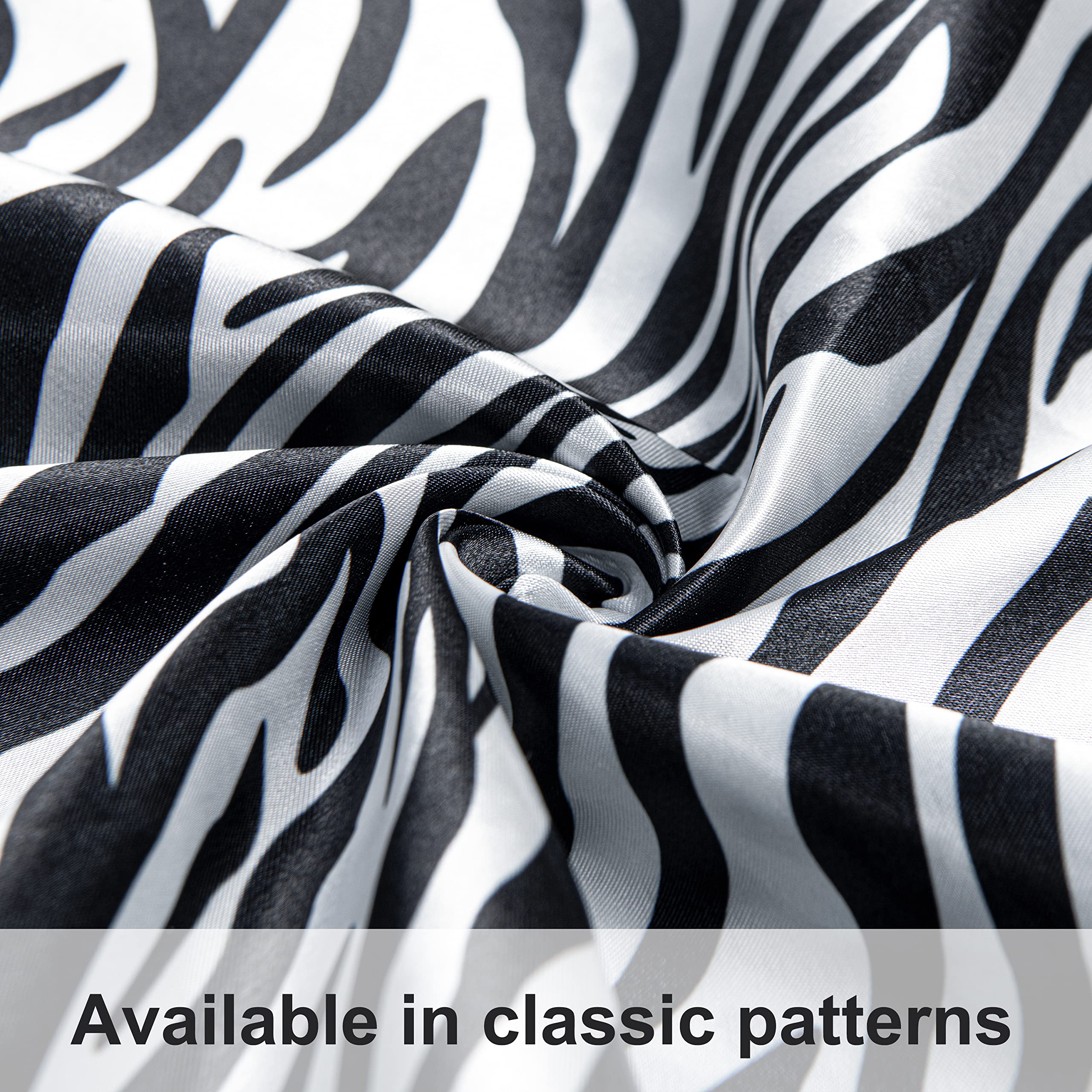 Ntbay 2 Pack Satin Standard Pillowcases For Hair And Skin, Luxurious And Silky Zebra Printed Pillow Cases With Envelope Closure, 20X26 Inches, Black And White