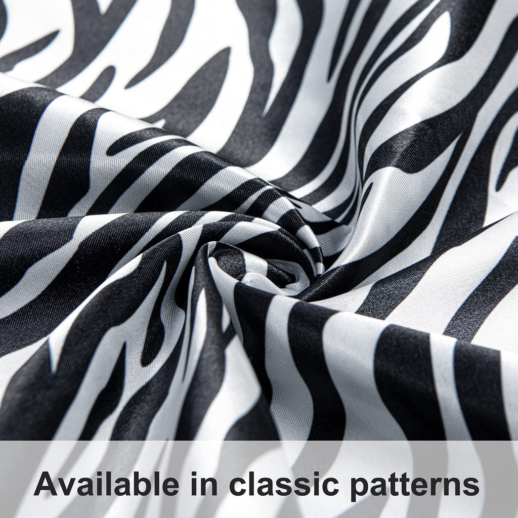 Ntbay 2 Pack Satin Standard Pillowcases For Hair And Skin, Luxurious And Silky Zebra Printed Pillow Cases With Envelope Closure, 20X26 Inches, Black And White