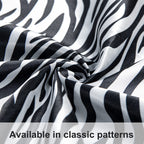 Ntbay 2 Pack Satin Standard Pillowcases For Hair And Skin, Luxurious And Silky Zebra Printed Pillow Cases With Envelope Closure, 20X26 Inches, Black And White