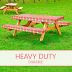 Linpro 6Ft Picnic Table Cover With Bench Covers Fitted Picnic Table Covers With Elastic Waterproof, Camping Tablecloth. Vinyl Picnic Table Tablecloth. Rv And Camping Accessories 3 Pc. Set Watermelon