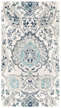 SAFAVIEH Madison Collection Accent Rug - 2'3'' x 4', Cream & Light Grey, Glam Paisley Design, Non-Shedding & Easy Care, Ideal fo