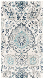 SAFAVIEH Madison Collection Accent Rug - 2'3'' x 4', Cream & Light Grey, Glam Paisley Design, Non-Shedding & Easy Care, Ideal fo