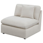 Coaster Hobson Cushion Back Armless Chair Ivory