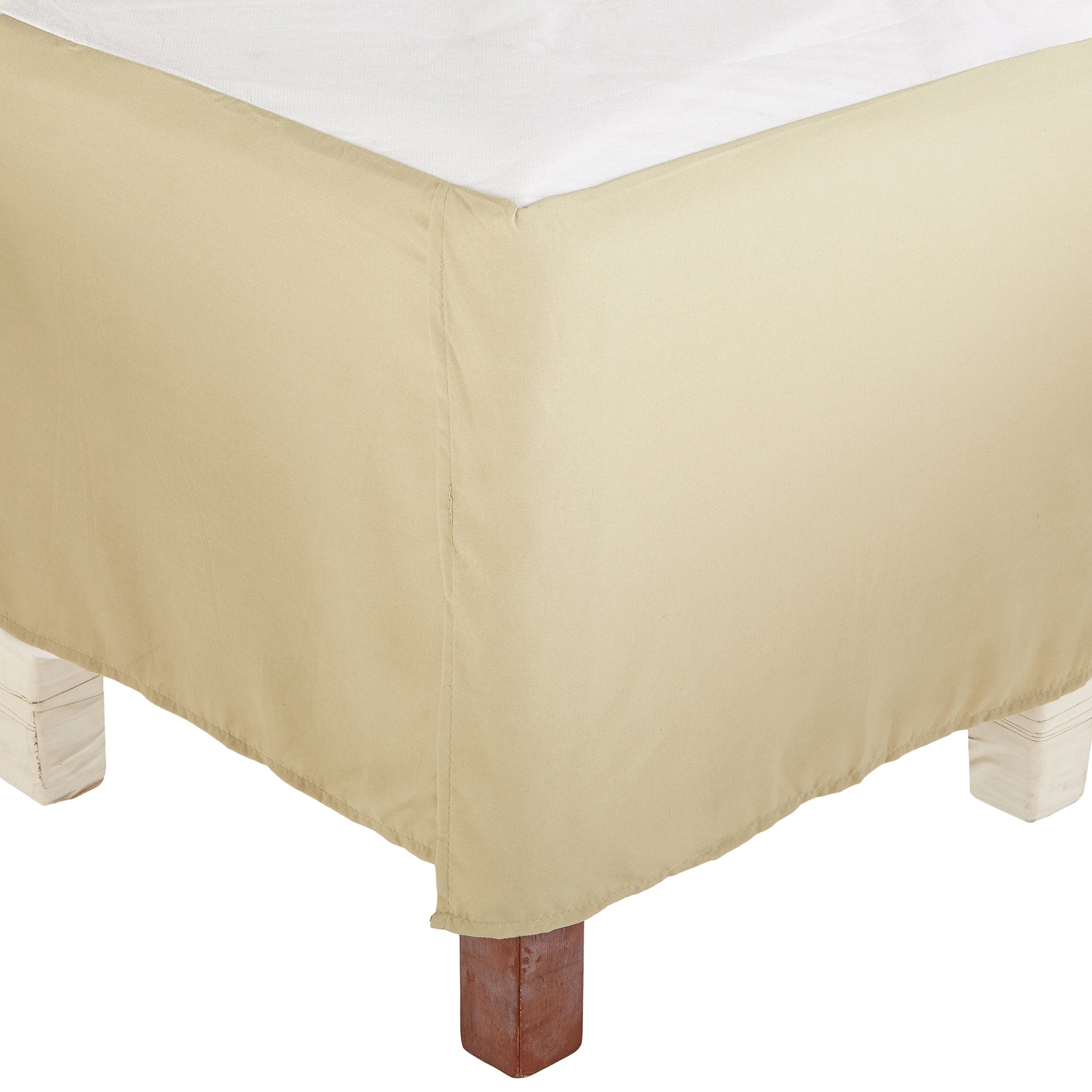 Elegant Comfort 1500 Premier Wrinkle & Fade Resistant Hotel Quality Bed Skirt/Dust Ruffle - Pleated Tailored 14Inch Drop, Califo
