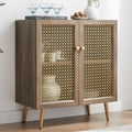 EDYO LIVING 31 Sideboard Buffet Cabinet with Metal Doors, Modern Free Standing Decorative Accent Cabinet, Small Sideboard for En
