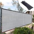 Royal Shade Custom Size 4' X 80' Grey Fence Privacy Screen Windscreen Cover Netting Mesh Fabric Cloth - Cable Zip Ties Included