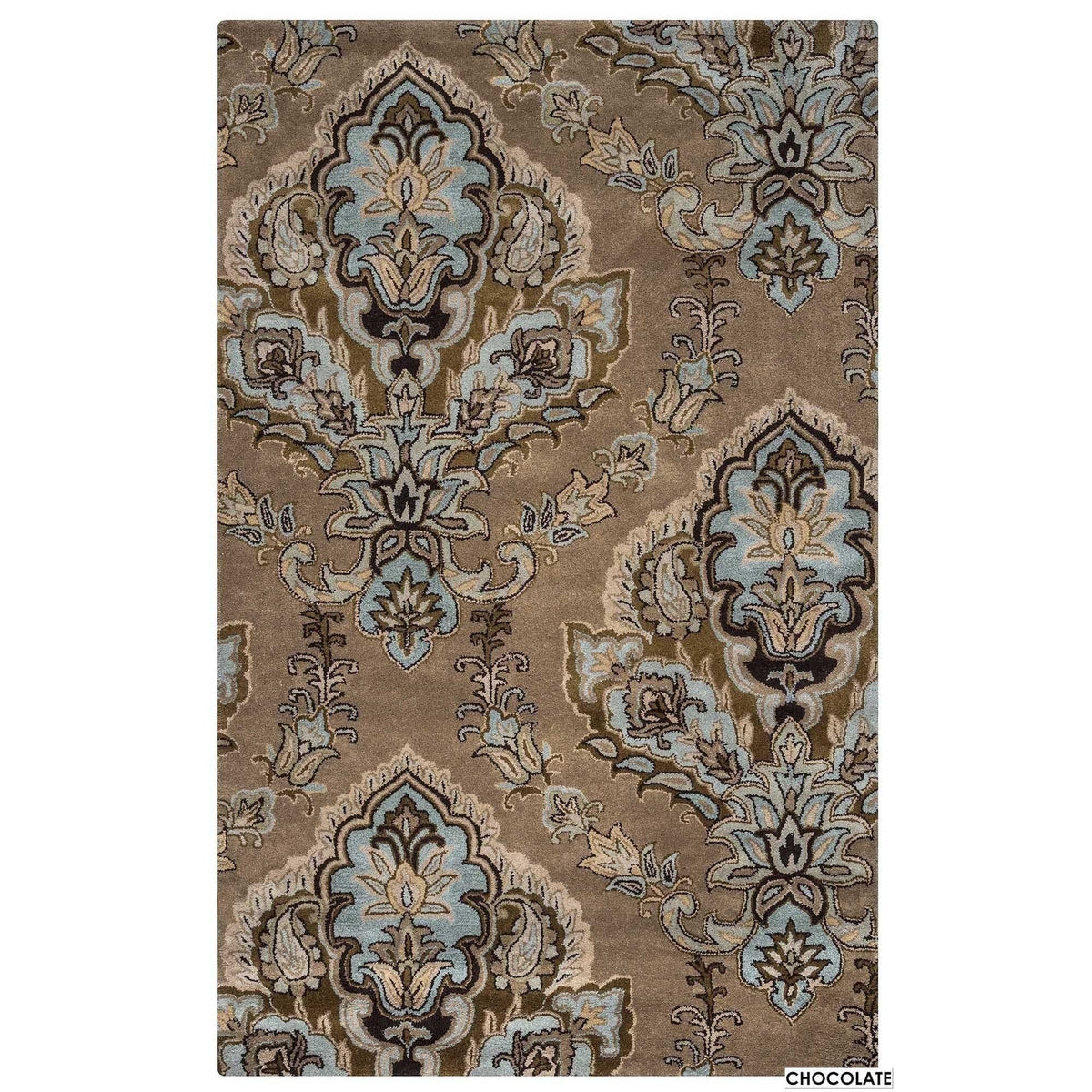 Rizzy Home Alora Decor Sareena 8' X 10' Ornamental Brown/Dk Brown/Blue/Khaki/Tan Area Rug