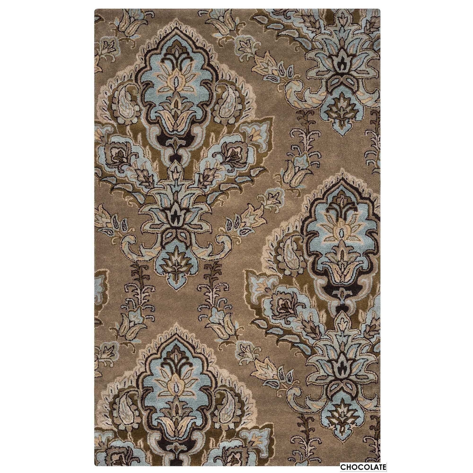 Rizzy Home Alora Decor Sareena 8' X 10' Ornamental Brown/Dk Brown/Blue/Khaki/Tan Area Rug