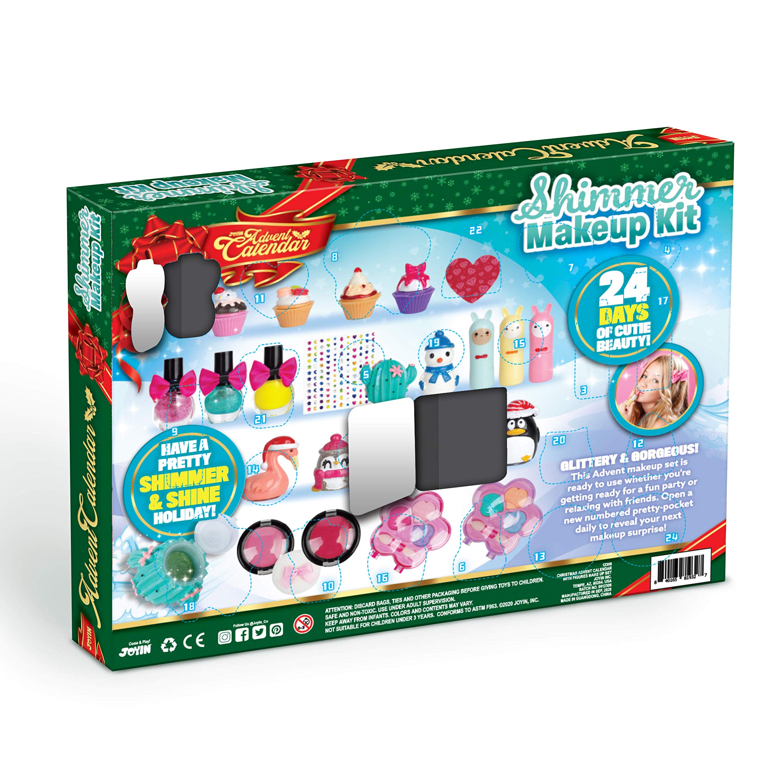 Joyin 2023 Advent Calendar Kids Christmas 24 Days Countdown Calendar Toys For Girls With Little Figures Make Up Set For Kids Chr
