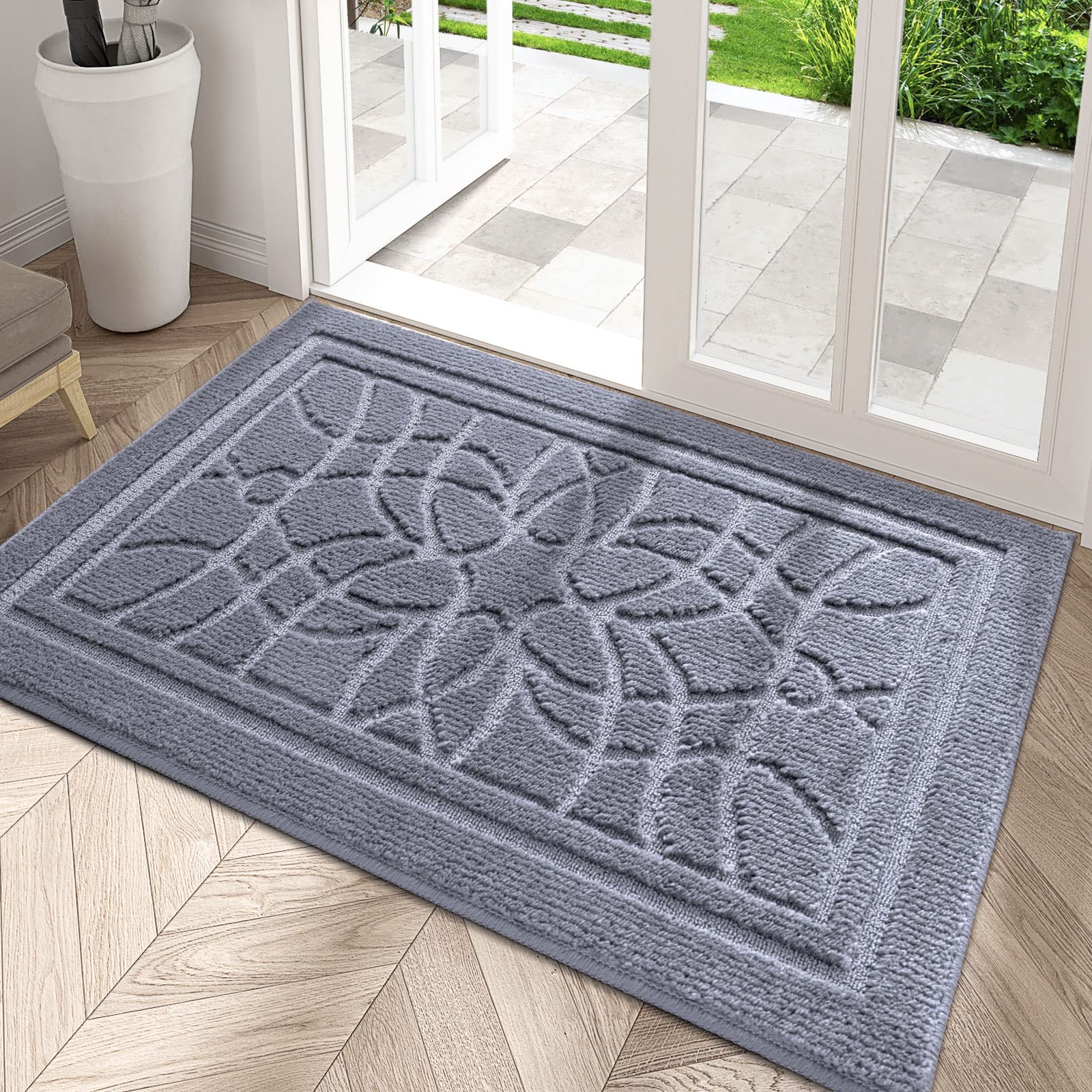 Dexi Front Door Mat For Home Entrance, 24'X36' Non-Slip Absorbent Floor Mats Low-Profile Washable Doormat For Entryway, Garage
