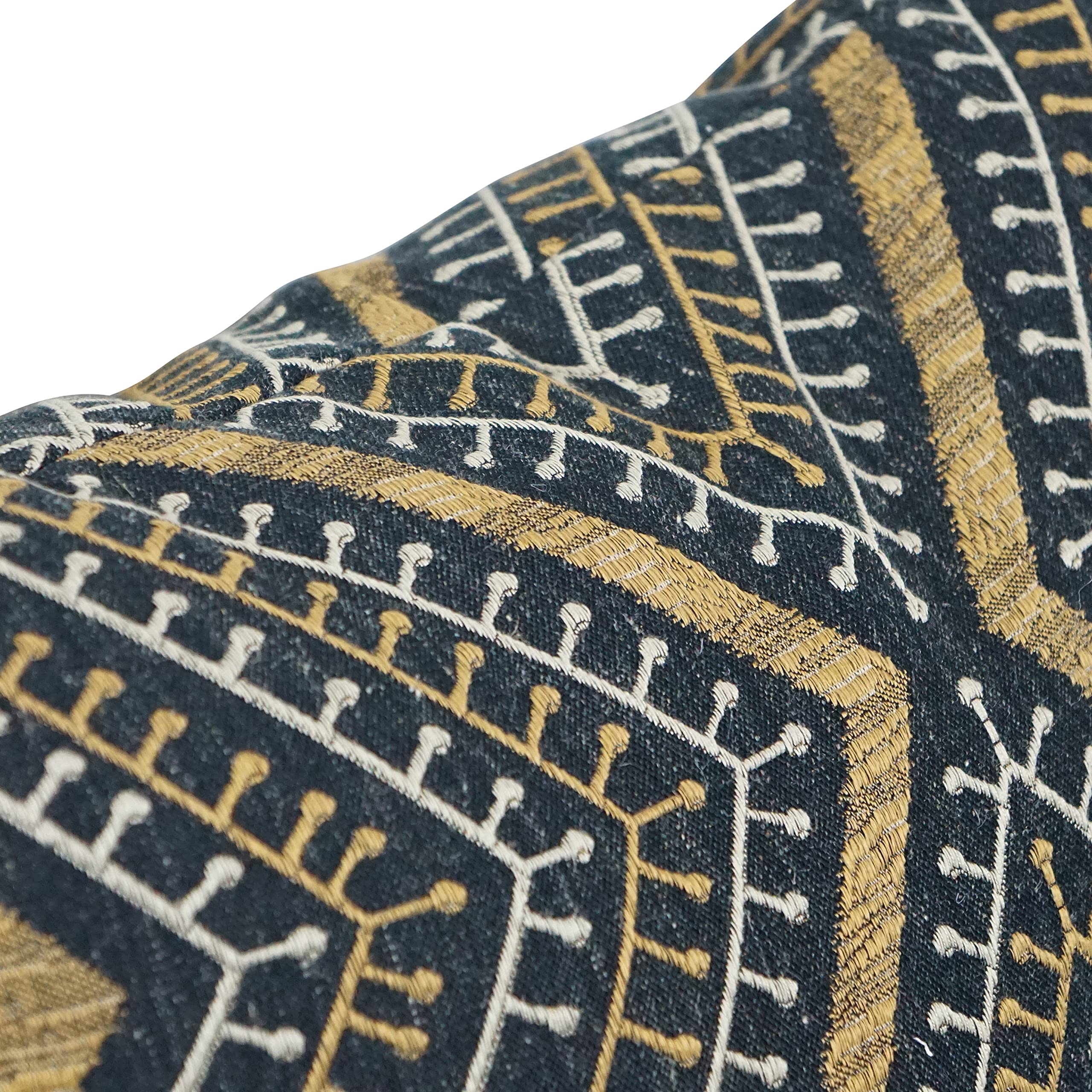 Blazing Needles Square Jacquard Throw Pillows, 17&quot;, Tupelo Earth 2 Count