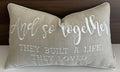 Yugtex Romantic Couple Love Sentiment Embroidered Decorative Sayings Lumbar Accent Throw Pillowcase - And So Together Phrase Dec