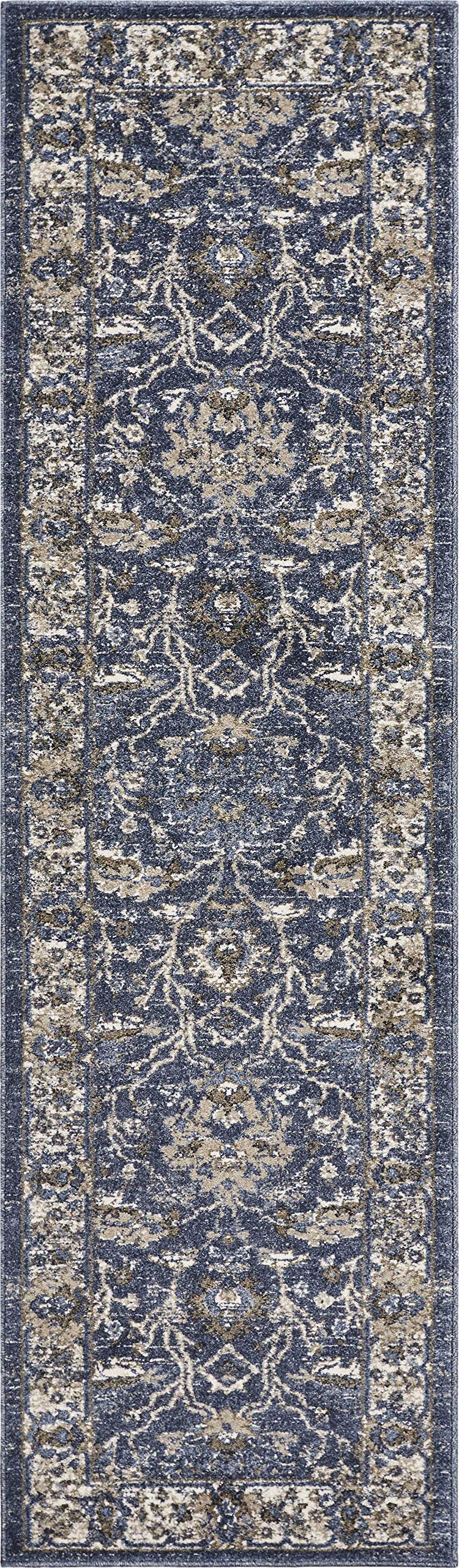 HomeRoots 63' X 91' X 0.'5' Denim Polypropelene Rug