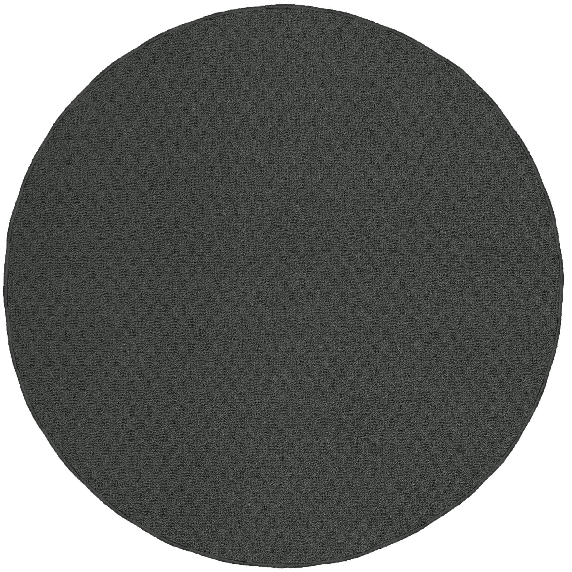 Garland Rug Town Square Cinder Gray 5 x 5 Round Stain Resistant Indoor Area Rug