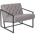 Flash Furniture Hercules Madison Series Retro Light Gray Leathersoft Tufted Lounge Chair