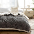 Ukeler Cozy Sherpa Throw Blanket Queen Size 80 X 90 Inch, Floral Throw Blanket For Bed Couch Sofa Camping, Great Gift For Mother