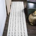 JONATHAN Y MOH400A-210 Pele Modern Geometric Shag Indoor Area-Rug Bohemian Polka Dot Easy-Cleaning Bedroom Kitchen Living Room N