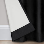 Eclipse Kendall Modern Blackout Thermal Rod Pocket Window Curtain For Bedroom Or Living Room (1 Panel), 42 X 54, Black