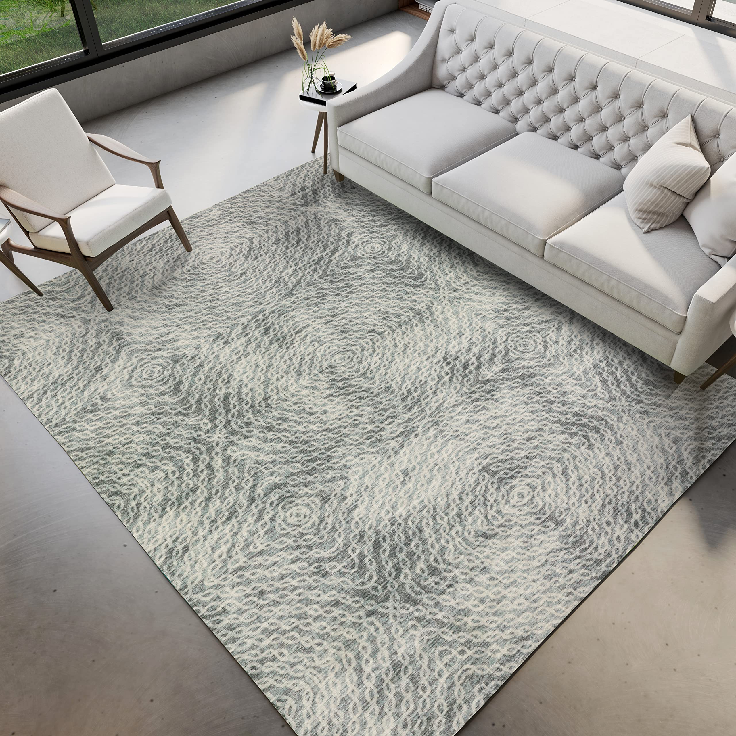 Dalyn Rugs Brisbane Br3 Geometric Chain Links Metal 3' X 5'