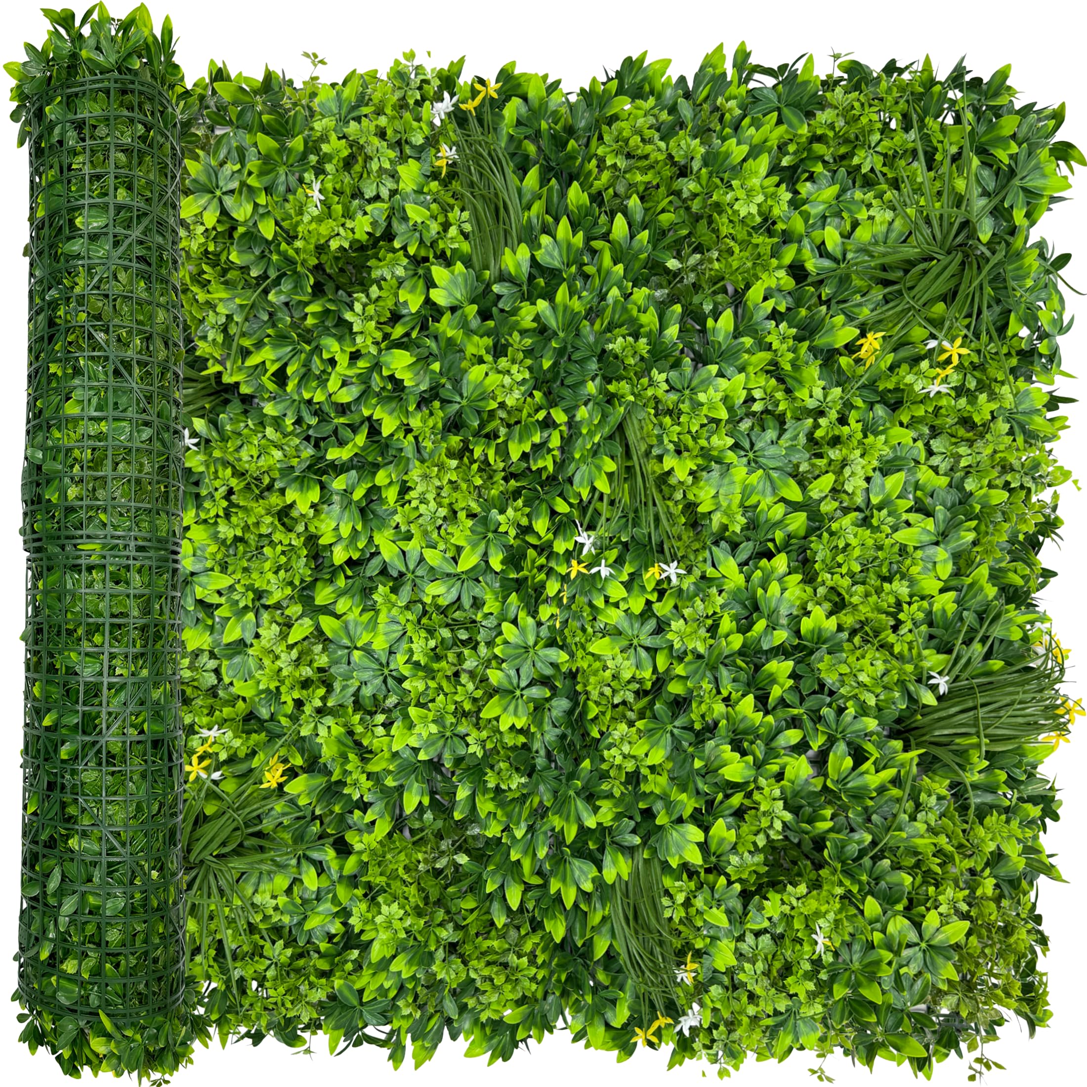 Odtory Artificial Plant Wall Roll, 40X120 In (33.5 Sqft) Uv-Anti Ivy Privacy Fence Wall Screen Faux Greenery Panels Backdrop Box